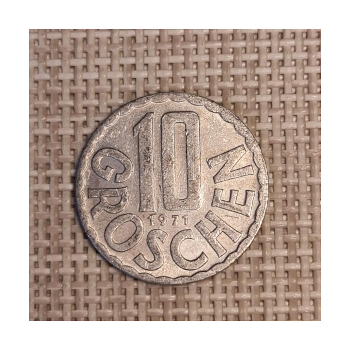Austria 10 Groschen 1971 KM-2878 VF