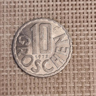 Austria 10 Groschen 1972 KM-2878 VF