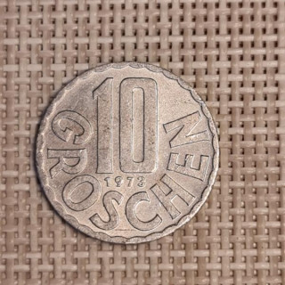 Austria 10 Groschen 1973 KM-2878 VF