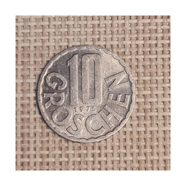 Austria 10 Groschen 1975 KM-2878 VF