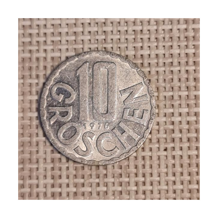 Austria 10 Groschen 1976 KM-2878 VF