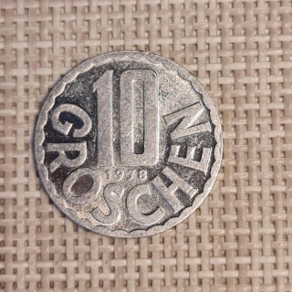 Austria 10 Groschen 1978 KM-2878 VF