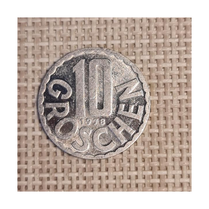 Austria 10 Groschen 1978 KM-2878 VF