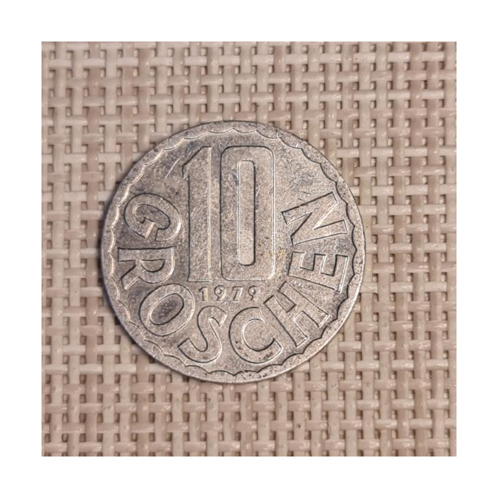 Austria 10 Groschen 1979 KM-2878 VF