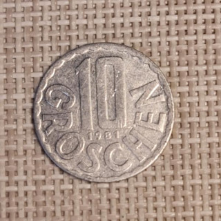 Austria 10 Groschen 1981 KM-2878 VF