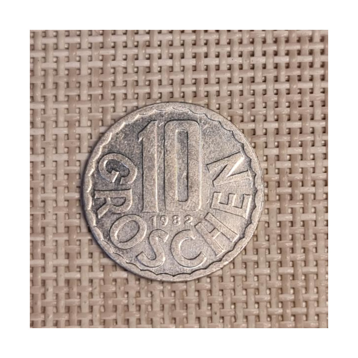 Austria 10 Groschen 1982 KM-2878 VF