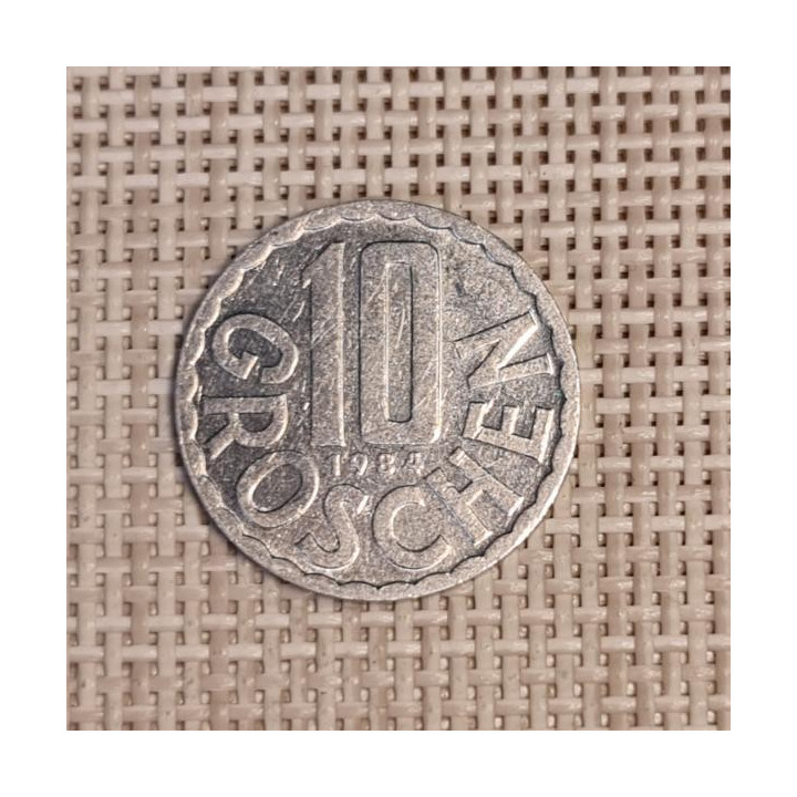Austria 10 Groschen 1984 KM-2878 VF