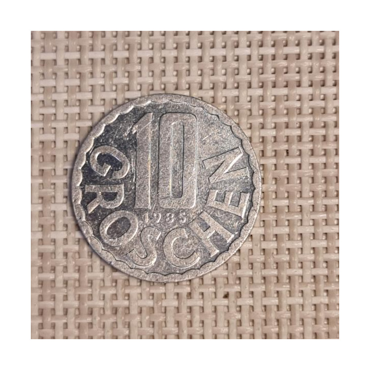 Austria 10 Groschen 1985 KM-2878 VF