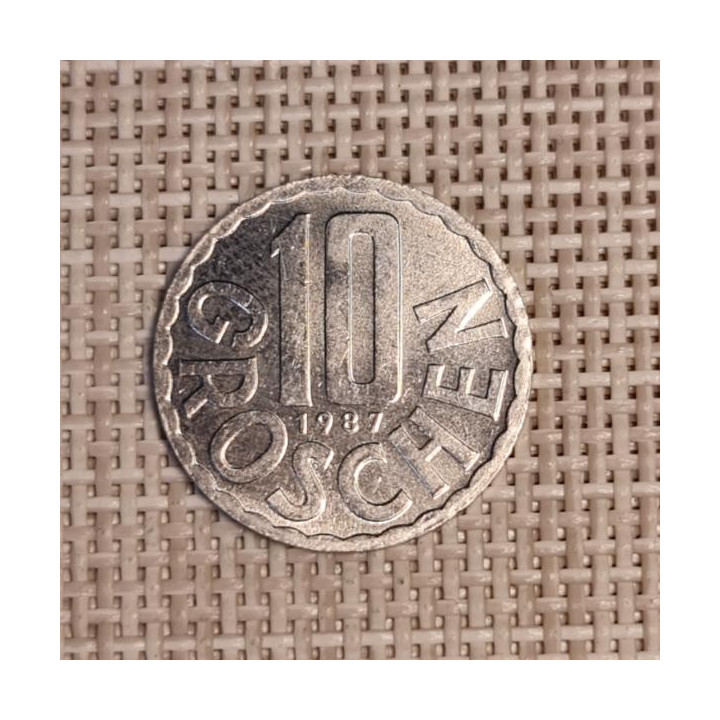 Austria 10 Groschen 1987 KM-2878 VF