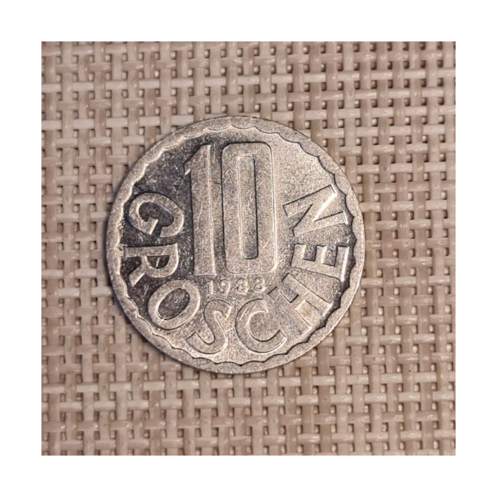 Austria 10 Groschen 1988 KM-2878 VF