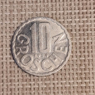 Austria 10 Groschen 1989 KM-2878 VF