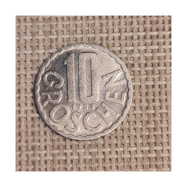 Austria 10 Groschen 1989 KM-2878 VF