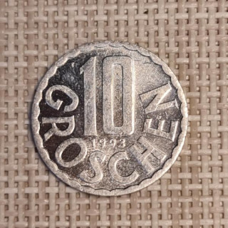 Austria 10 Groschen 1993 KM-2878 VF