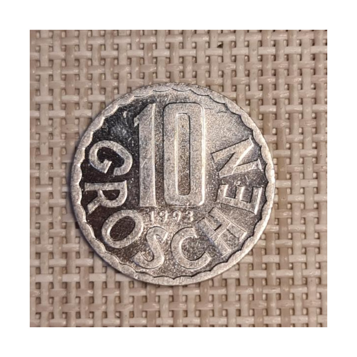 Austria 10 Groschen 1993 KM-2878 VF