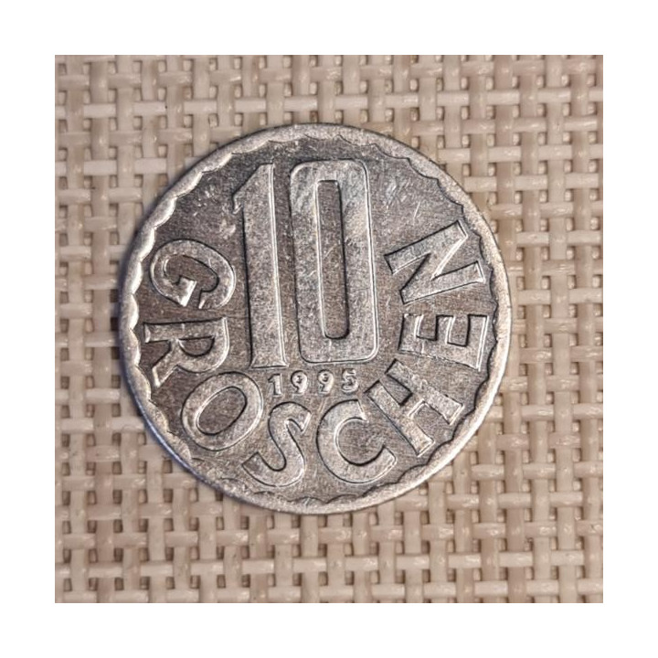 Austria 10 Groschen 1995 KM-2878 VF