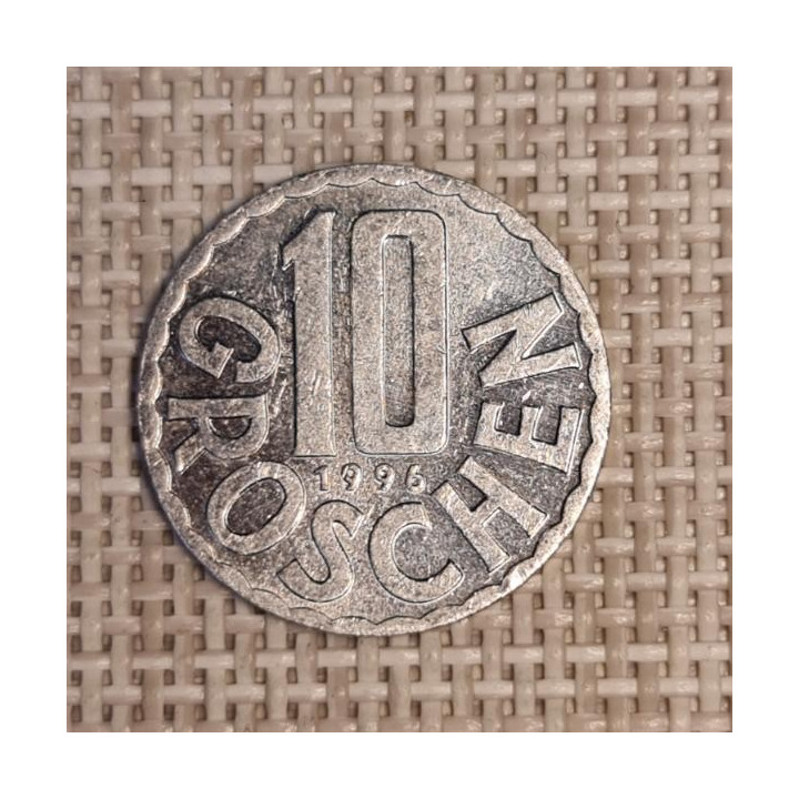 Austria 10 Groschen 1996 KM-2878 VF
