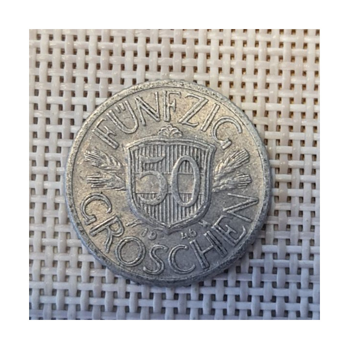 Austria 50 Groschen 1946 KM-2870 VF