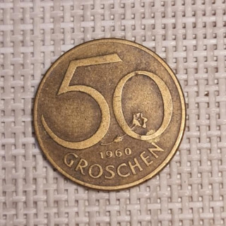 Austria 50 Groschen 1960 KM-2885 VF