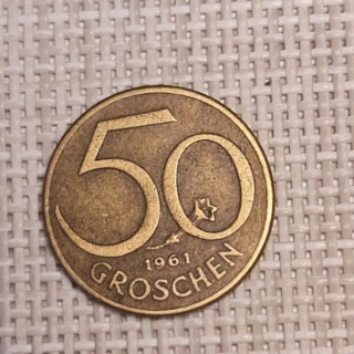 Austria 50 Groschen 1961 KM-2885 VF