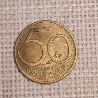Austria 50 Groschen 1962 KM-2885 VF