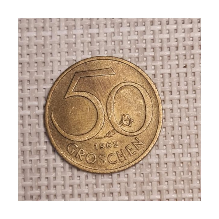 Austria 50 Groschen 1962 KM-2885 VF