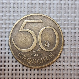 Austria 50 Groschen 1963 KM-2885 VF