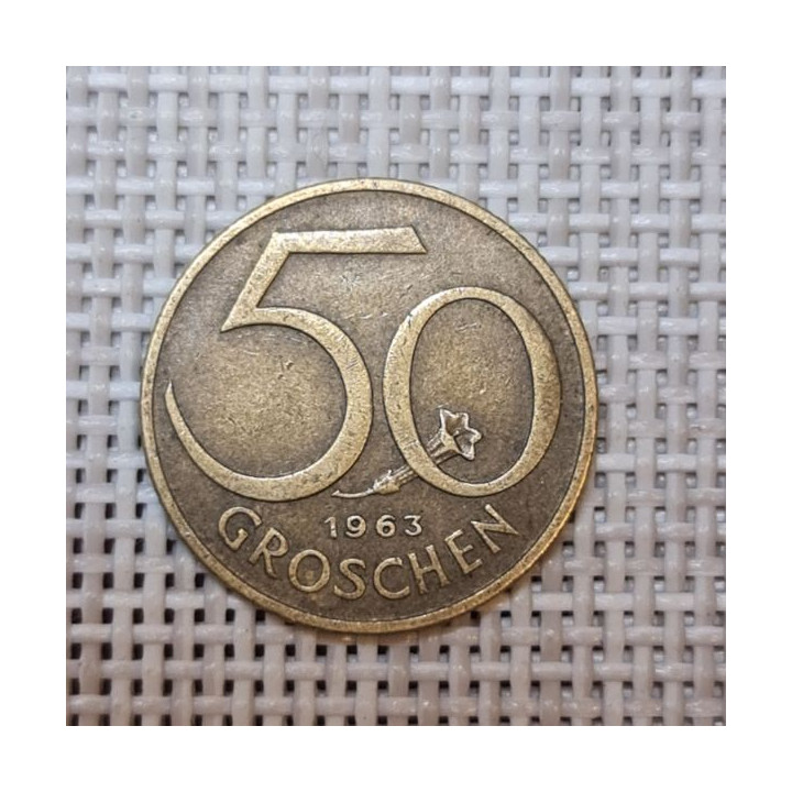 Austria 50 Groschen 1963 KM-2885 VF