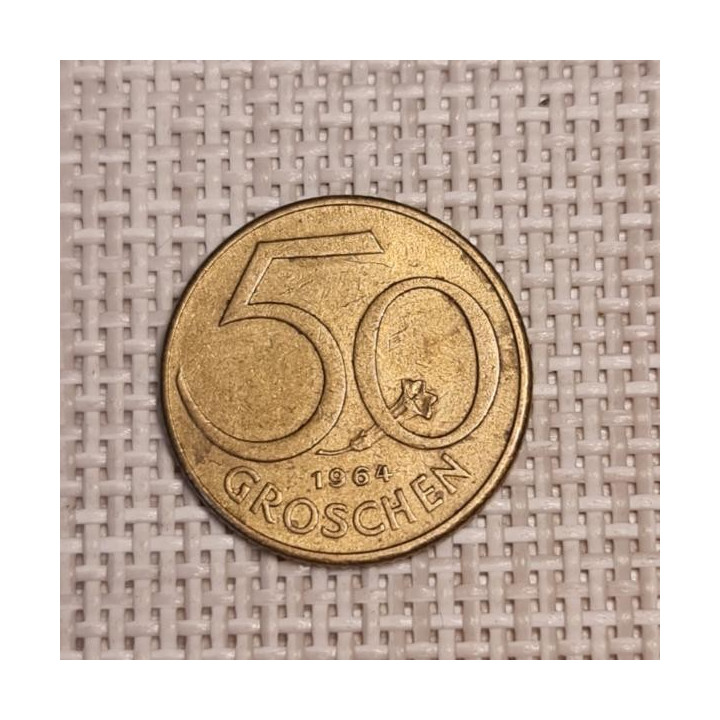 Austria 50 Groschen 1964 KM-2885 VF