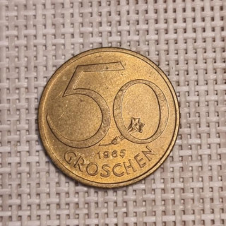 Austria 50 Groschen 1965 KM-2885 VF