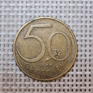Austria 50 Groschen 1966 KM-2885 VF