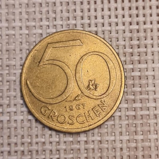 Austria 50 Groschen 1967 KM-2885 VF