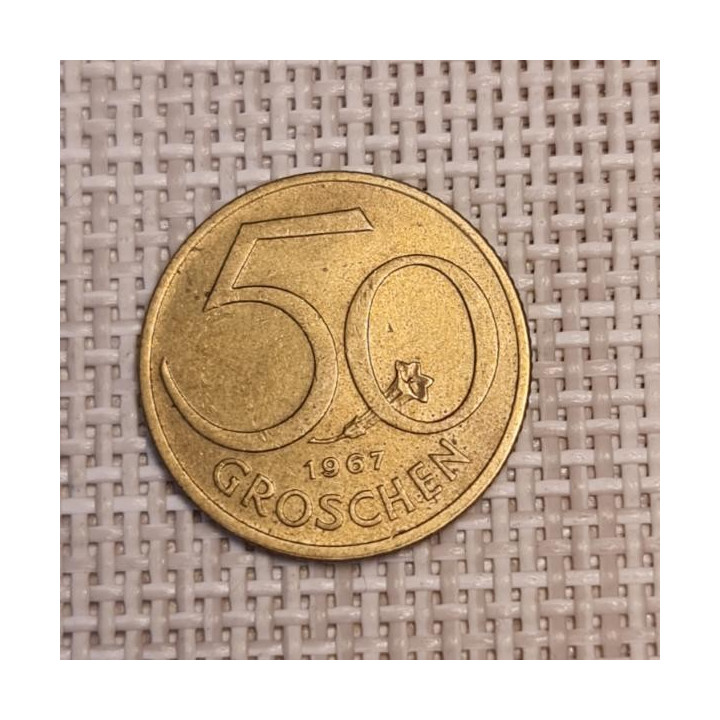Austria 50 Groschen 1967 KM-2885 VF