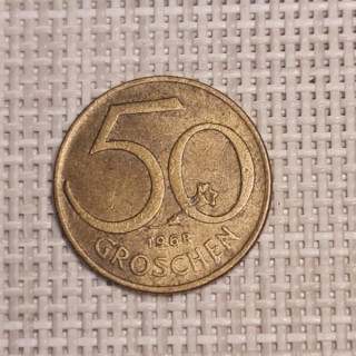 Austria 50 Groschen 1968 KM-2885 VF