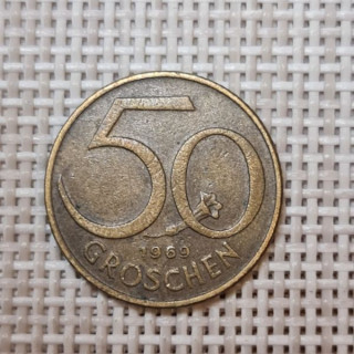 Austria 50 Groschen 1969 KM-2885 VF