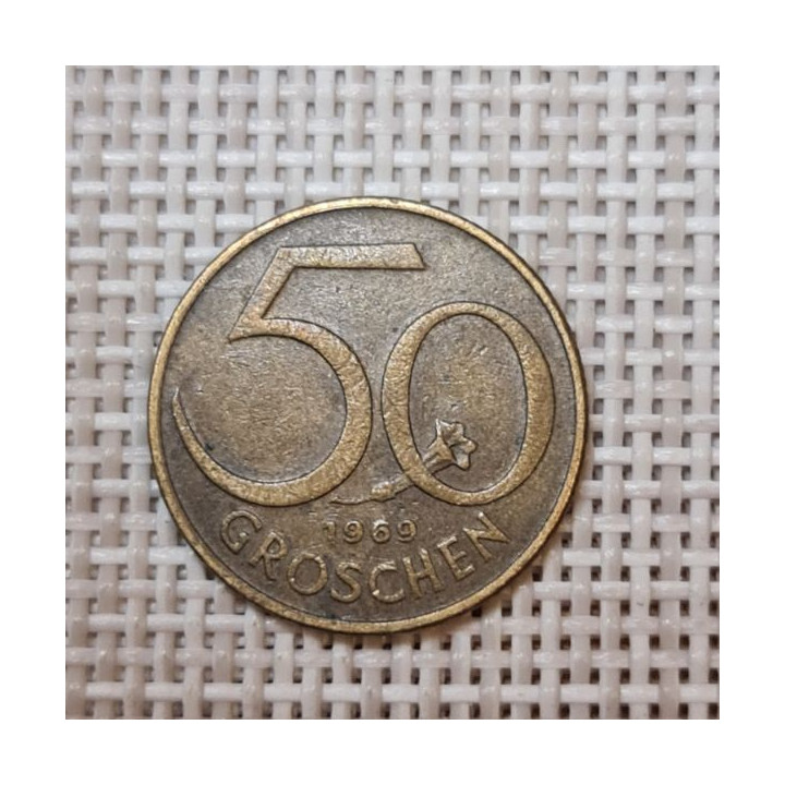 Austria 50 Groschen 1969 KM-2885 VF