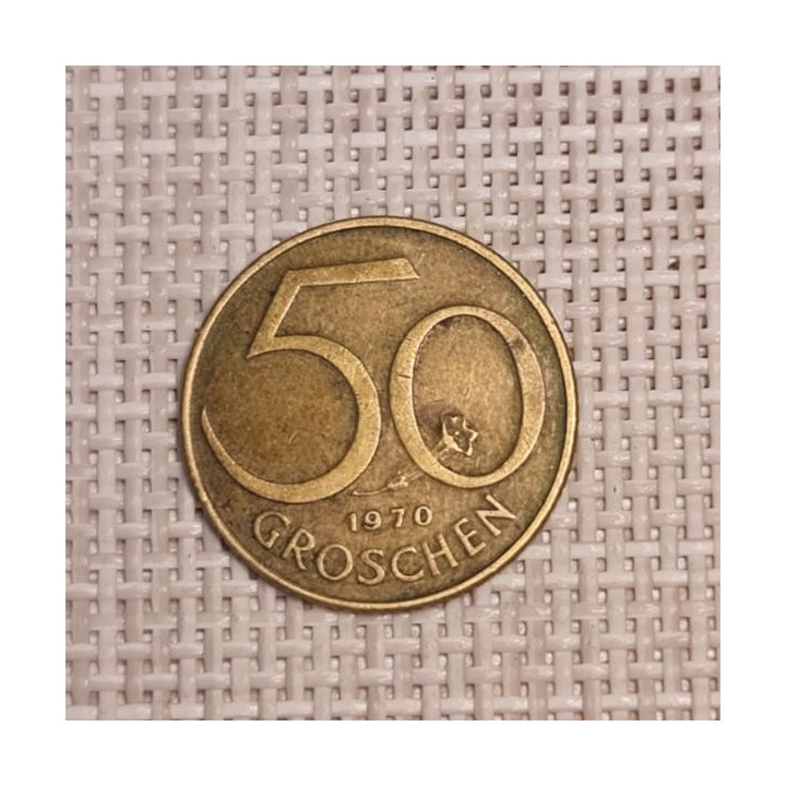 Austria 50 Groschen 1970 KM-2885 VF