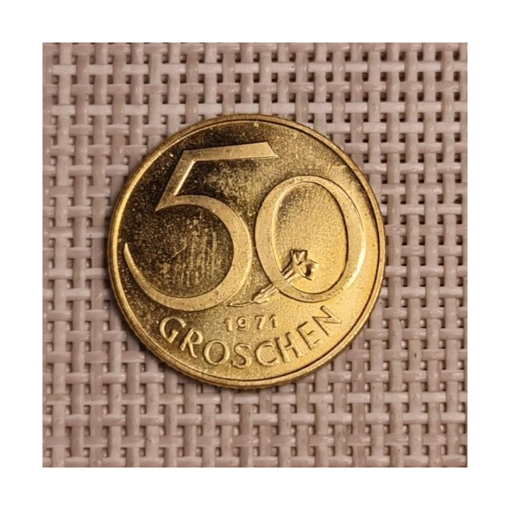 Austria 50 Groschen 1971 KM-2885 XF