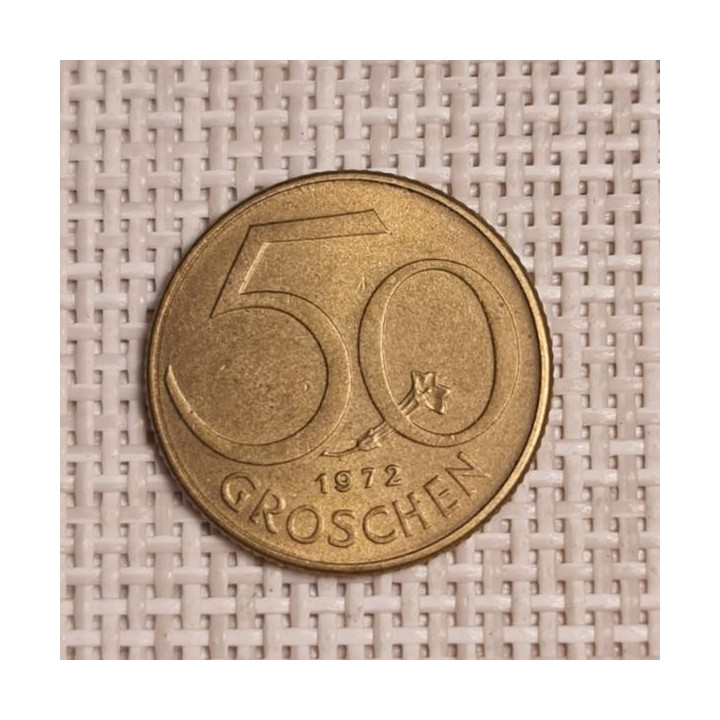 Austria 50 Groschen 1972 KM-2885 VF