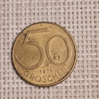 Austria 50 Groschen 1974 KM-2885 VF