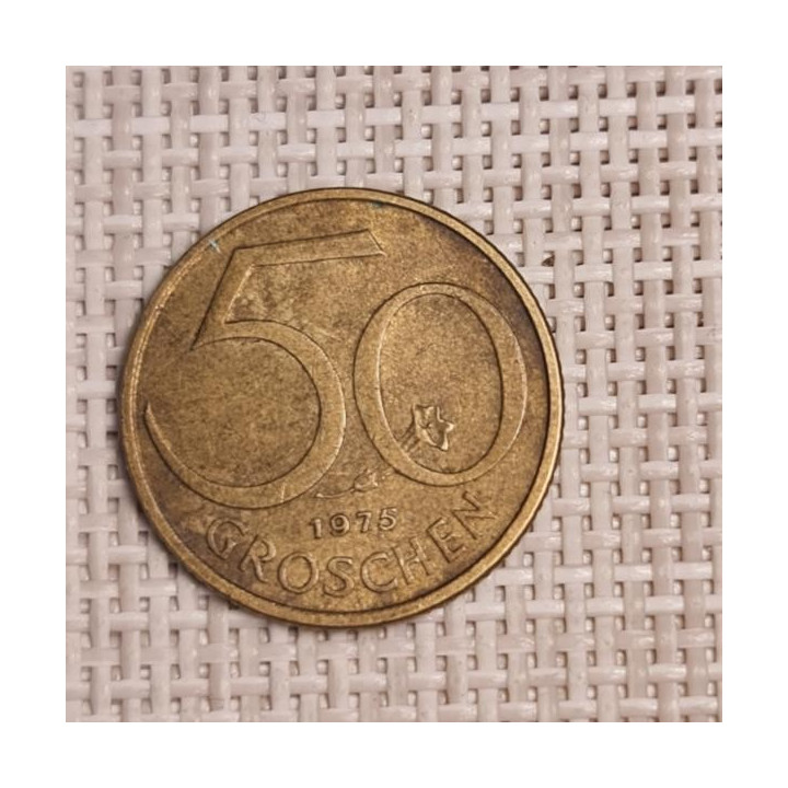 Austria 50 Groschen 1975 KM-2885 VF