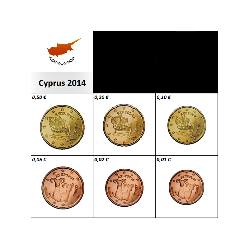 Cyprus 1 - 50 Euro Cents 2014 UNC