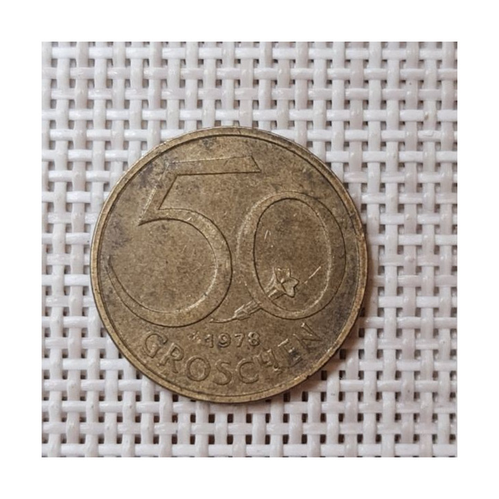 Austria 50 Groschen 1978 KM-2885 VF