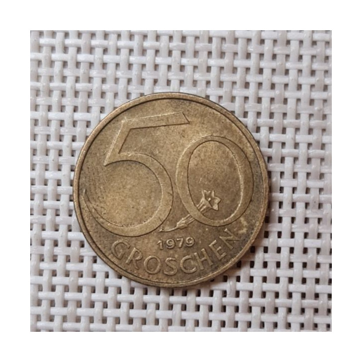 Austria 50 Groschen 1979 KM-2885 VF