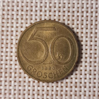 Austria 50 Groschen 1980 KM-2885 VF