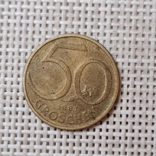 Austria 50 Groschen 1981 KM-2885 VF