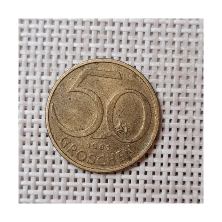 Austria 50 Groschen 1981 KM-2885 VF
