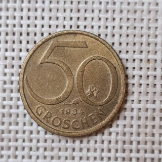 Austria 50 Groschen 1984 KM-2885 VF
