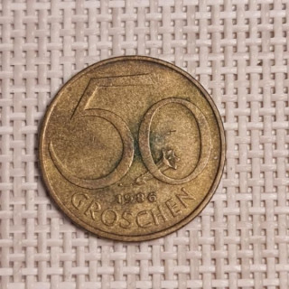 Austria 50 Groschen 1986 KM-2885 VF