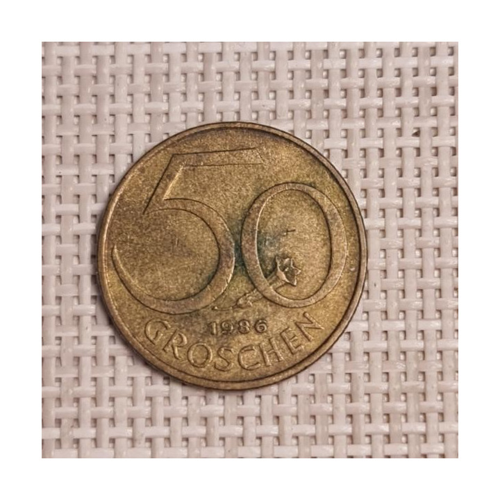 Austria 50 Groschen 1986 KM-2885 VF