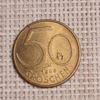 Austria 50 Groschen 1988 KM-2885 VF
